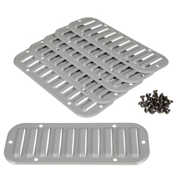 Metal outlet grille - cut-out 417x120mm ext dim 445x148mm IP20 - Schneider Electric - NSYCAG417X120M