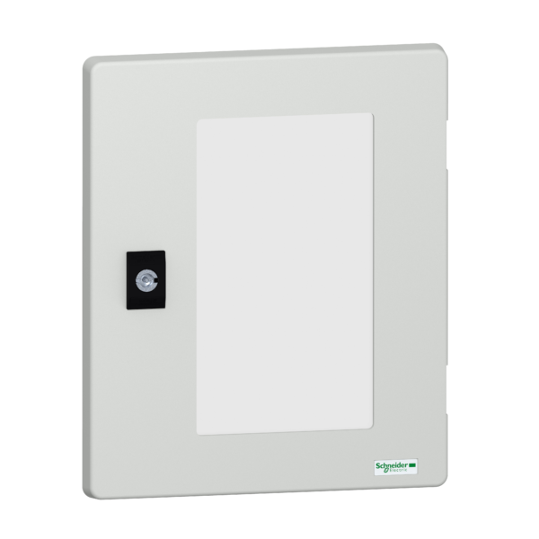 Glazed door with locking for 2 locks PLM3025 (former version) - Schneider Electric - NSYDPLM3025TG