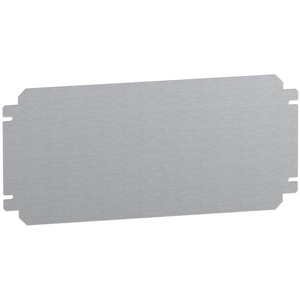 Plain mounting plate H150xW400mm made of galvanised sheet steel - Schneider Electric - NSYMM14SB