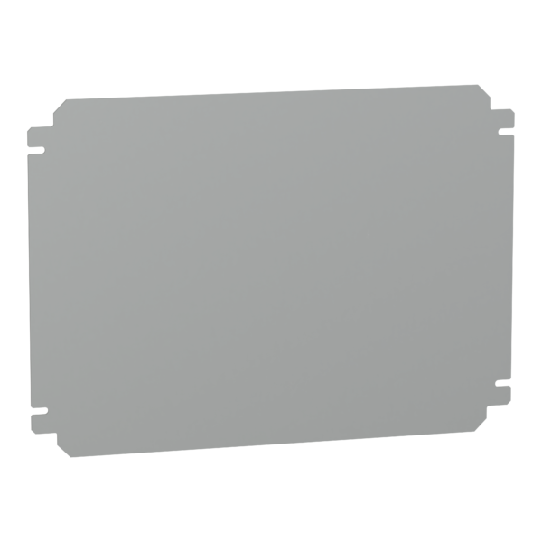 Plain mounting plate H300xW400mm made of galvanised sheet steel - Schneider Electric - NSYMM34SB