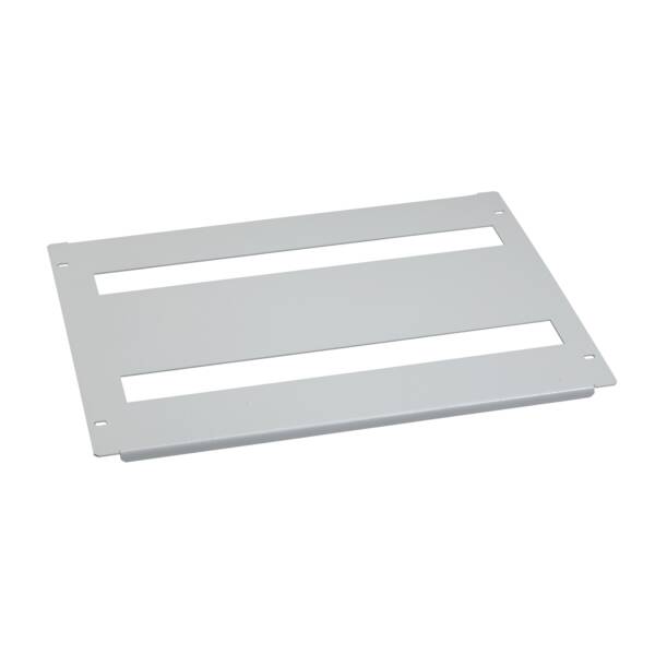 "Screwed-on cut-out cover plate, PanelSeT SFN, PanelSeT SF and SM, for electrical enclosure W800mm, 2 cut outs, H400mm" - Schneider Electric - NSYMUC408