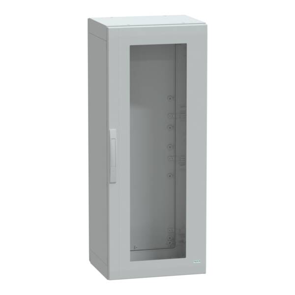 Floor standing encl. polyester vers.PLA compl.sealed 1250x500x420 IP65 glazed - Schneider Electric - NSYPLA1254TG