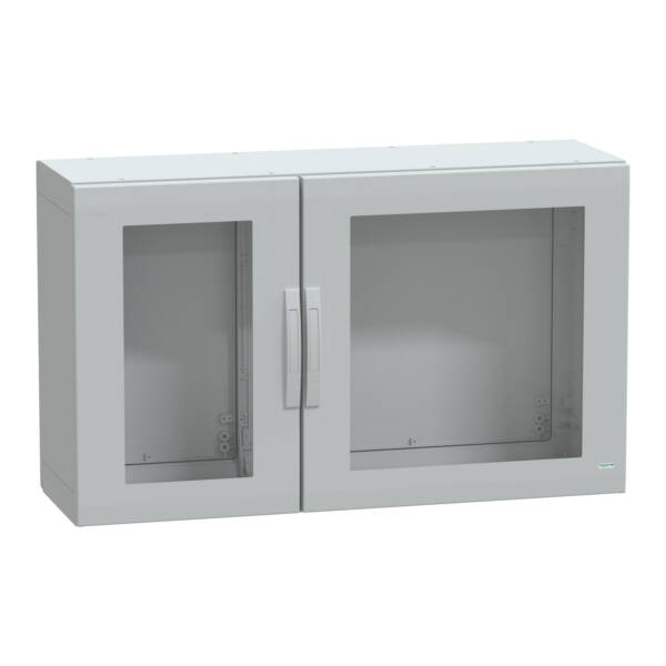 Floor standing encl. polyester vers.PLA compl.sealed 750x1250x420 IP65 glazed - Schneider Electric - NSYPLA7124TG