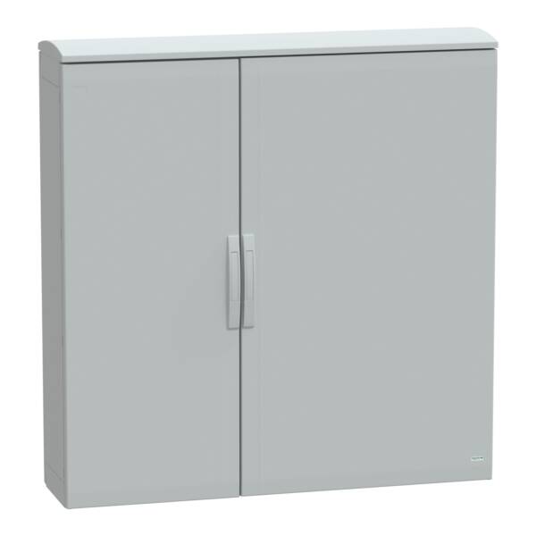 Floor standing encl. polyester vers.PLAT open top w/ canopy 1250x1250x320 IP44 - Schneider Electric - NSYPLAT12123G