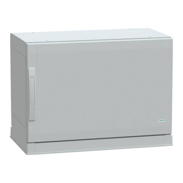 Floor standing encl.polyester vers.PLAZ w/plinth open bottom 500x750x420 IP54 - Schneider Electric - NSYPLAZ574G