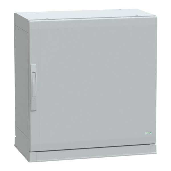 Floor standing encl.polyester vers.PLAZ w/plinth open bottom 750x750x420 IP54 - Schneider Electric - NSYPLAZ774G