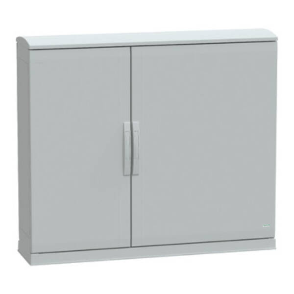 Floor standing encl.polyester vers.PLAZT w/open plinth+canopy 1000x1250x320 IP44 - Schneider Electric - NSYPLAZT10123G