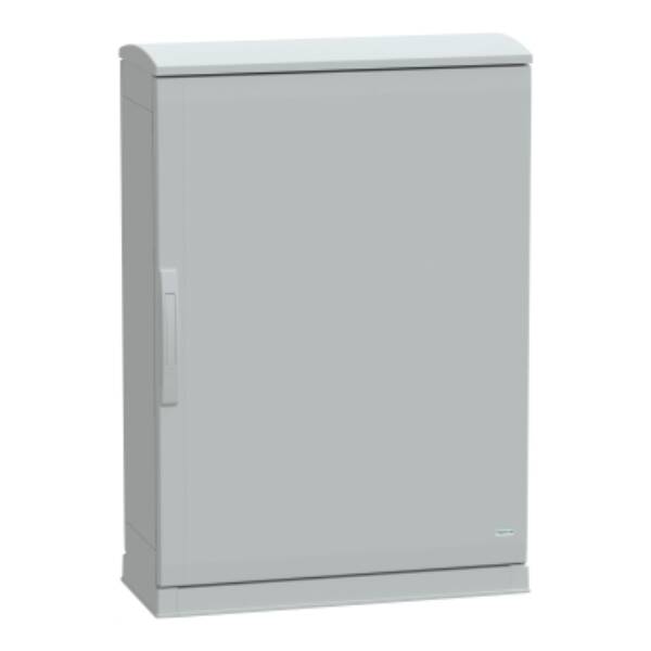 Floor standing encl.polyester vers.PLAZT w/open plinth+canopy 1000x750x320 IP44 - Schneider Electric - NSYPLAZT1073G