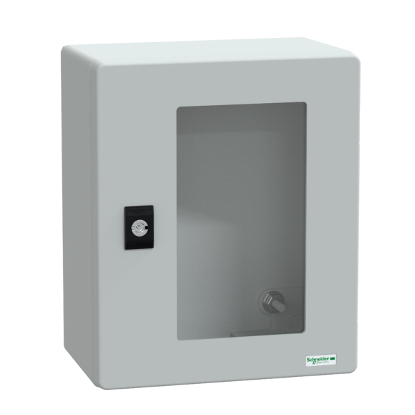 wall-mounting encl. polyester monobloc IP66 H308xW255xD160mm transparent door - Schneider Electric - NSYPLM3025TG