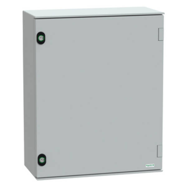 wall-mounting encl. polyester monobloc IP66 H530xW430xD200mm+bakelite mount.pl. - Schneider Electric - NSYPLM54BG