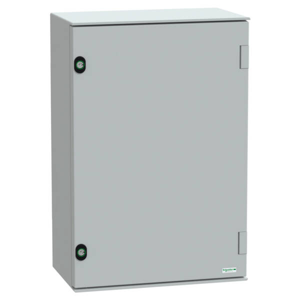 wall-mounting encl. polyester monobloc IP66 H647xW436xD250mm+bakelite mount.pl. - Schneider Electric - NSYPLM64BG