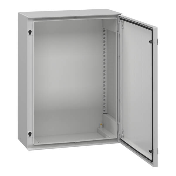 wall-mounting encl. polyester monobloc IP66 H847xW636xD300mm+bakelite mount.pl. - Schneider Electric - NSYPLM86BG