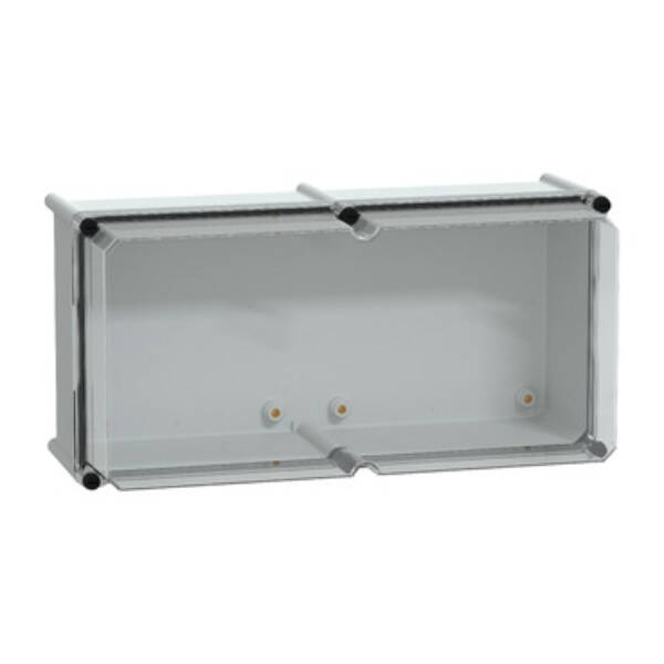 PLS box, polyester rear, transparent PC cover IP65 27x54x23cm - Schneider Electric - NSYPLS2754AG