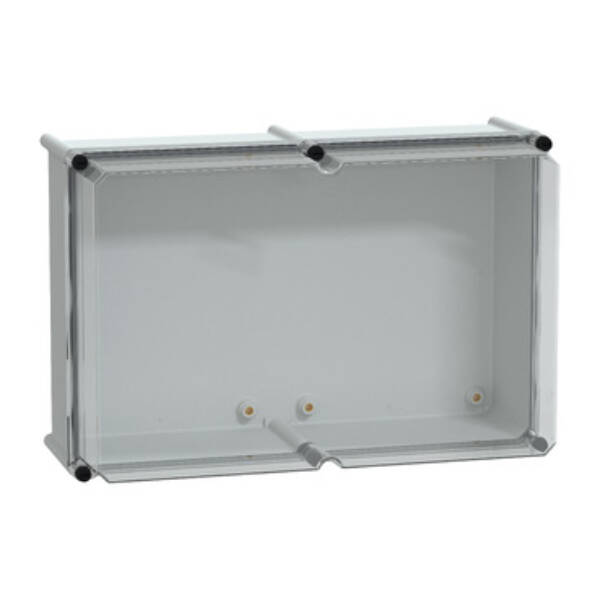 PLS box, polyester rear, transparent PC cover IP65 36x54x23cm - Schneider Electric - NSYPLS3654AG