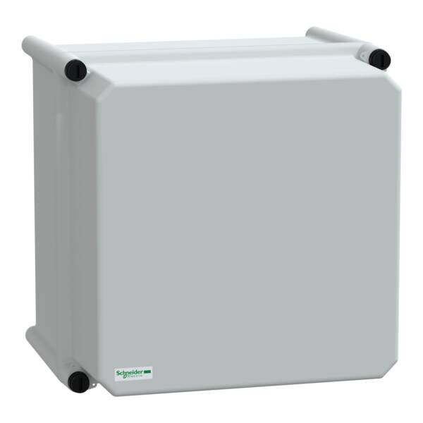 PLS box, polyester rear, opaque PC cover IP65 27x27x23cm - Schneider Electric - NSYPLSC2727AG
