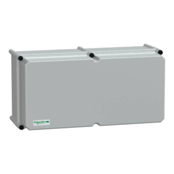 PLS box, polyester rear, opaque PC cover IP65 27x54x23cm - Schneider Electric - NSYPLSC2754AG