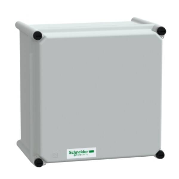 PLS box, polyester rear, polyester cover IP65 27x27x18cm - Schneider Electric - NSYPLSP2727G
