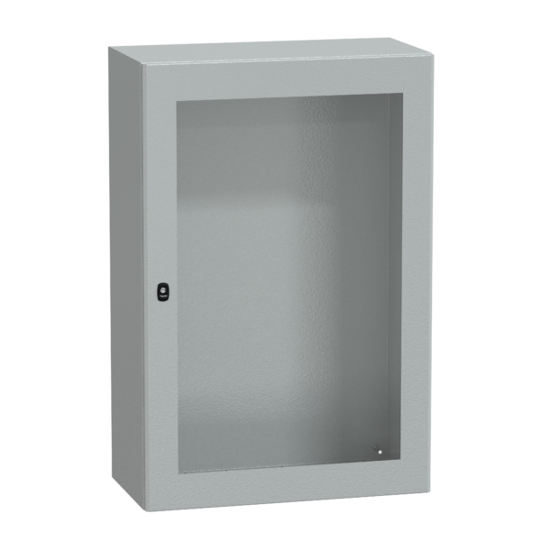 Spacial S3D tspt door w/o mount.plate. H1200xW800xD400 IP66 IK08 RAL7035. - Schneider Electric - NSYS3D12840T