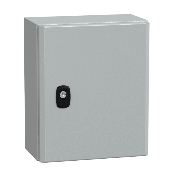 Spacial S3D plain door w/o mount.plate. H300xW250xD150 IP66 IK10 RAL7035. - Schneider Electric - NSYS3D32515