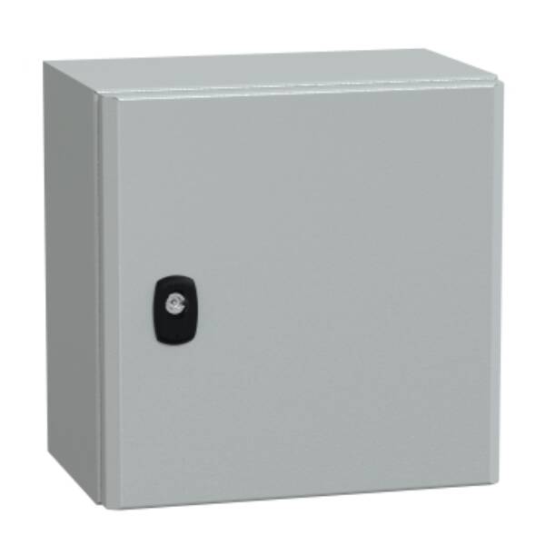 Spacial S3D plain door w/o mount.plate. H300xW300xD200 IP66 IK10 RAL7035. - Schneider Electric - NSYS3D3320