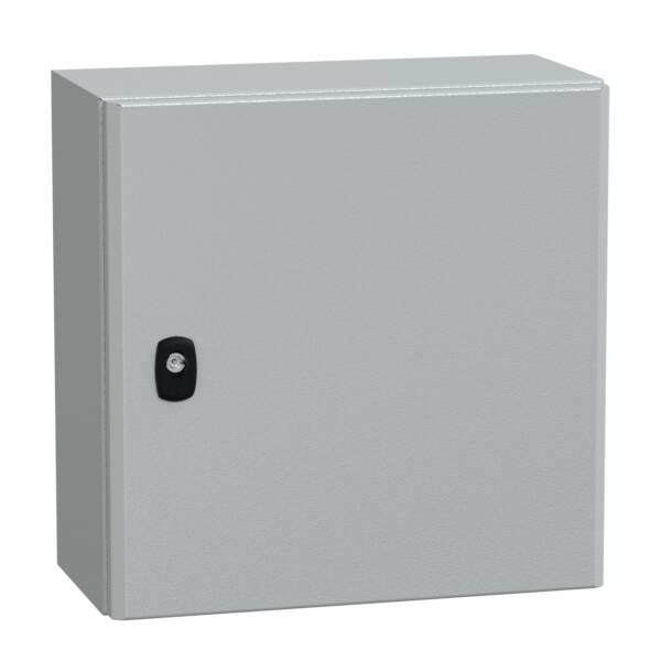 Spacial S3D plain door w/o mount.plate. H400xW400xD200 IP66 IK10 RAL7035. - Schneider Electric - NSYS3D4420