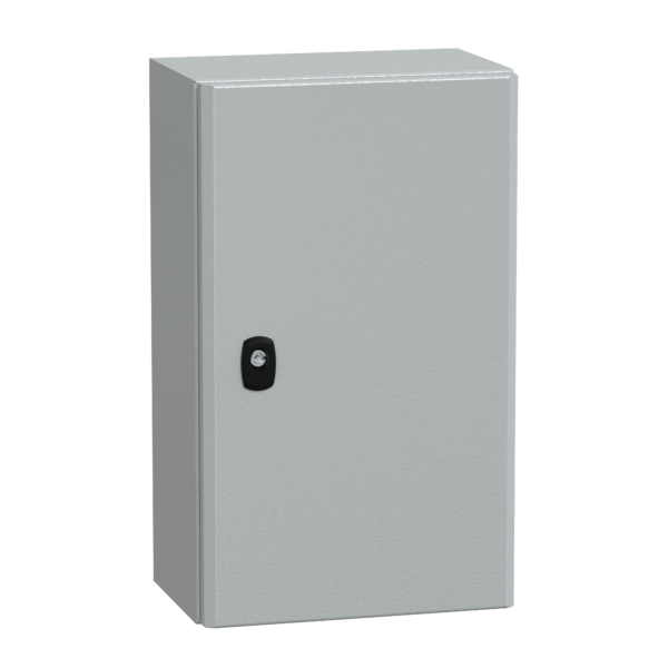 Spacial S3D plain door w/o mount.plate. H500xW300xD200 IP66 IK10 RAL7035. - Schneider Electric - NSYS3D5320