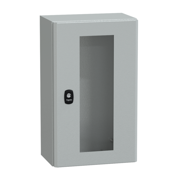 Spacial S3D tspt door w/o mount.plate. H500xW300xD200 IP66 IK08 RAL7035. - Schneider Electric - NSYS3D5320T