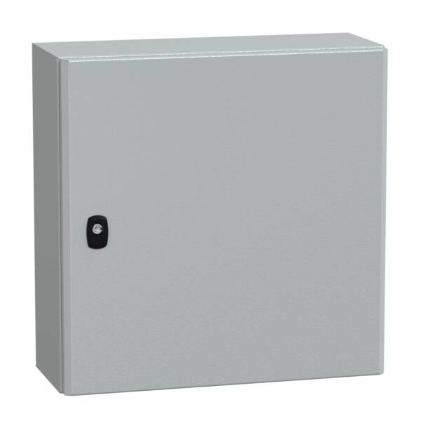 Spacial S3D plain door w/o mount.plate. H500xW500xD200 IP66 IK10 RAL7035. - Schneider Electric - NSYS3D5520