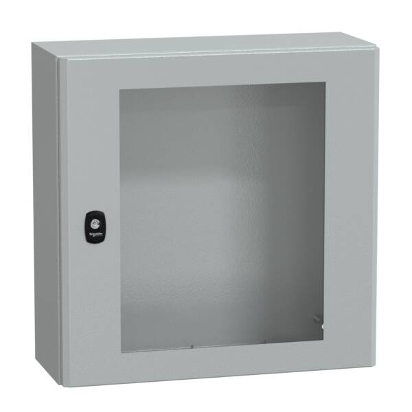 Spacial S3D tspt door w/o mount.plate. H500xW500xD200 IP66 IK08 RAL7035. - Schneider Electric - NSYS3D5520T