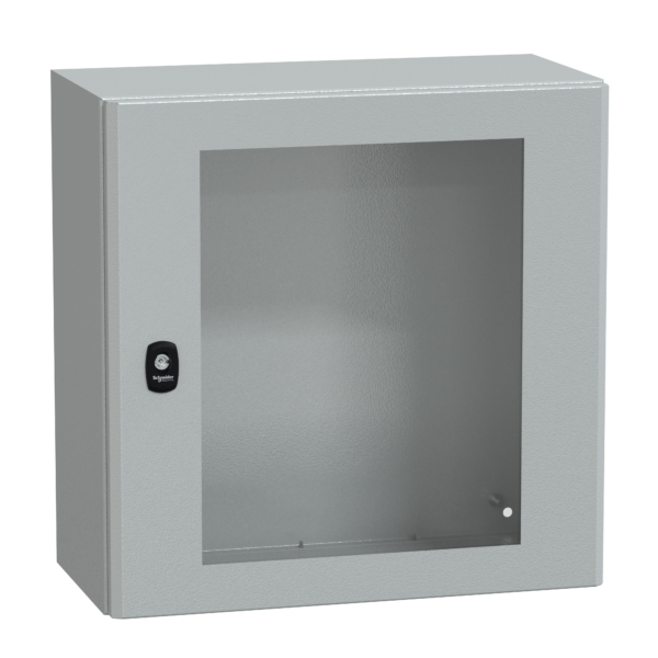 Spacial S3D tspt door w/o mount.plate. H500xW50xD250 IP66 IK08 RAL7035. - Schneider Electric - NSYS3D5525T