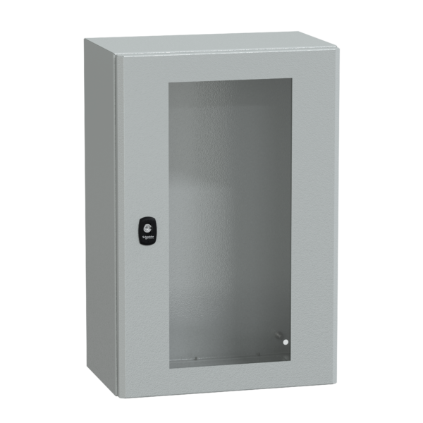 Spacial S3D tspt door w/o mount.plate H600xW400xD250.IP66 IK08 RAL7035. - Schneider Electric - NSYS3D6425T