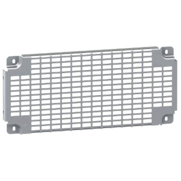"Perforated mounting plate, PanelSeT SFN, PanelSeT SF, SM, for electrical enclosure  W1000mm, galvanized steel, H450mm" - Schneider Electric - NSYSTMP45100