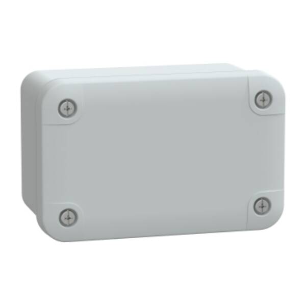 PC box IP66 IK08 RAL7035 Int.H105W65D55 Ext.H116W74D62 opaque PC cover H10 - Schneider Electric - NSYTBP1176