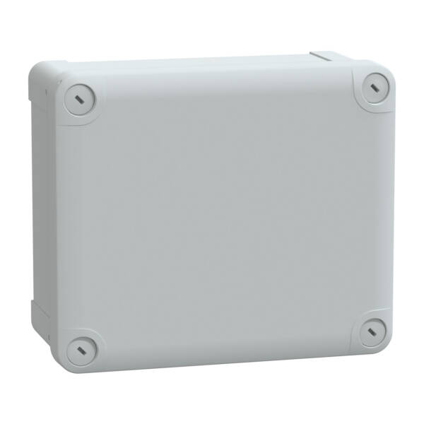 PC box IP66 IK08 RAL7035 Int.H175W150D80 Ext.H193W164D87 Opaque PC cover H20 - Schneider Electric - NSYTBP19168
