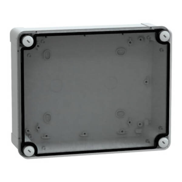 PC box IP66 IK08 RAL7035 Int.H225W175D80 Ext.H241W194D87 Transp.cover H20 - Schneider Electric - NSYTBP24198T