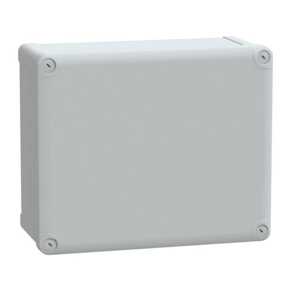 PC box IP66 IK08 RAL7035 Int.H275W225D120 Ext.H291W241D128 opaque PC cover H20 - Schneider Electric - NSYTBP292412