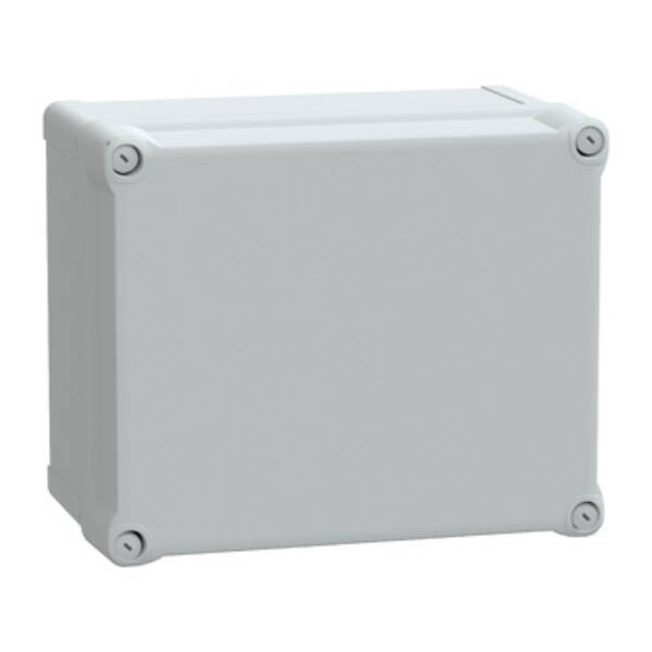 PC box IP66 IK08 RAL7035 Int.H275W225D160 Ext.H291W241D168 opaque PC cover H60 - Schneider Electric - NSYTBP292416H