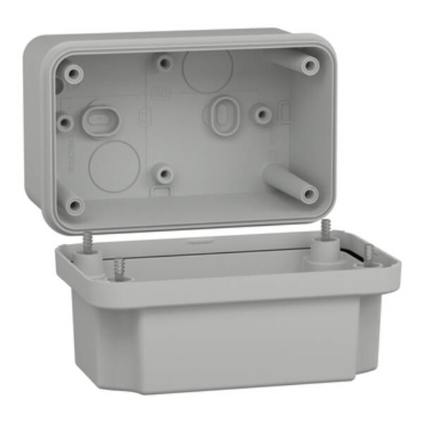 ABS box IP66 IK07 RAL7035 Int.H105W65D85 Ext.H117W74D94 Opaque cover H40 - Schneider Electric - NSYTBS1179H