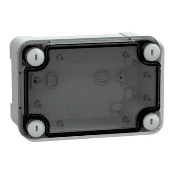 ABS box IP66 IK07 RAL7035 Int.H125W80D65 Ext.H138W93D72 Transp.cover H20 - Schneider Electric - NSYTBS1397T