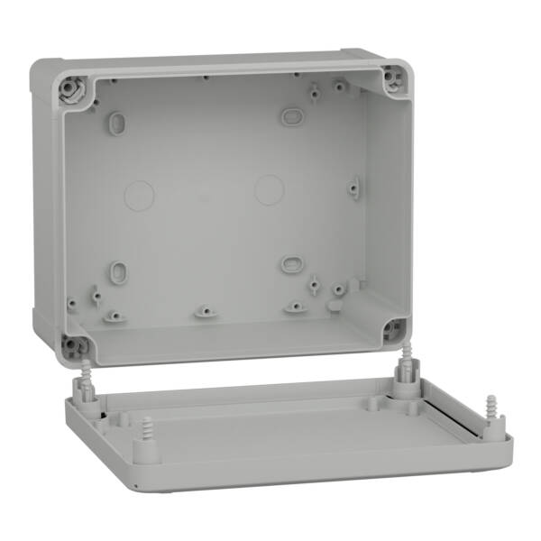 ABS box IP66 IK07 RAL7035 Int.H225W175D100 Ext.H241W191D128 Opaque cover H20 - Schneider Electric - NSYTBS241910