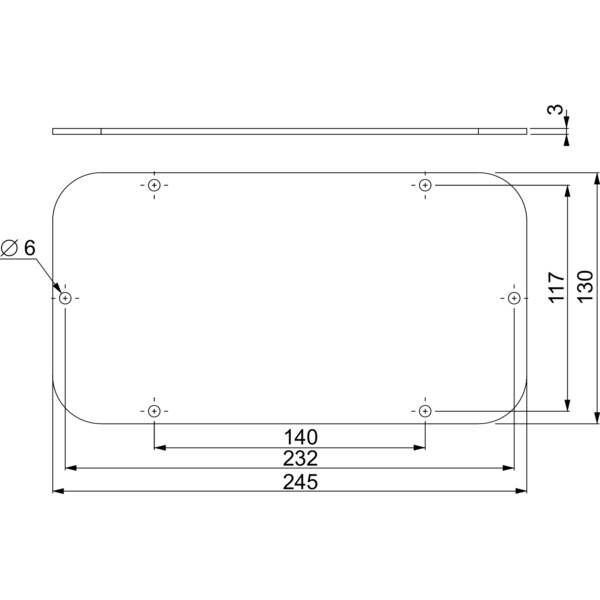 Aluminium for Spacial S3D encl. L245xW130. - Schneider Electric - NSYTLCU