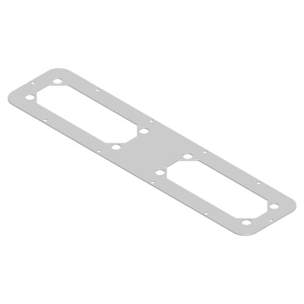 with 2 FL21 cutouts for S3D encl. RAL7035. L545xW130. - Schneider Electric - NSYTLF2FL