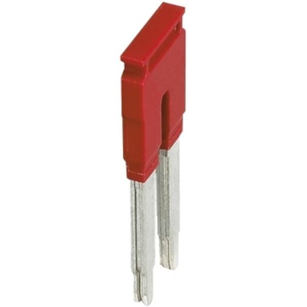 PLUG-IN BRIDGE, 2PTS FOR 10MM² TERMINAL BLOCKS, RED - Schneider Electric - NSYTRAL102