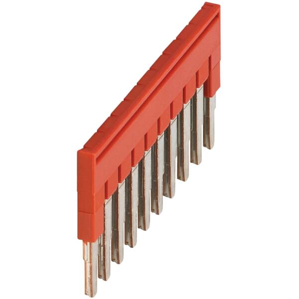 PLUG-IN BRIDGE, 10POINTS FOR 2,5MM² TERMINAL BLOCKS, RED - Schneider Electric - NSYTRAL210