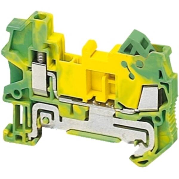 HYBRID TERMINAL, PROTECTIVE EARTH, 2 POINTS, SCREW-IDC, 1,5MM², GREEN - Schneider Electric - NSYTRH12PE