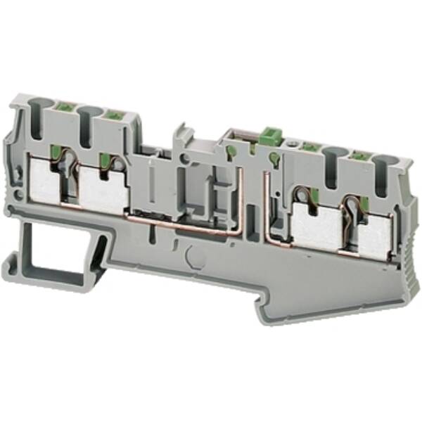 PUSH-IN TERMINAL, KNIFE DISCONNECT, 4 POINTS, 2,5MM², GREY - Schneider Electric - NSYTRP24SC