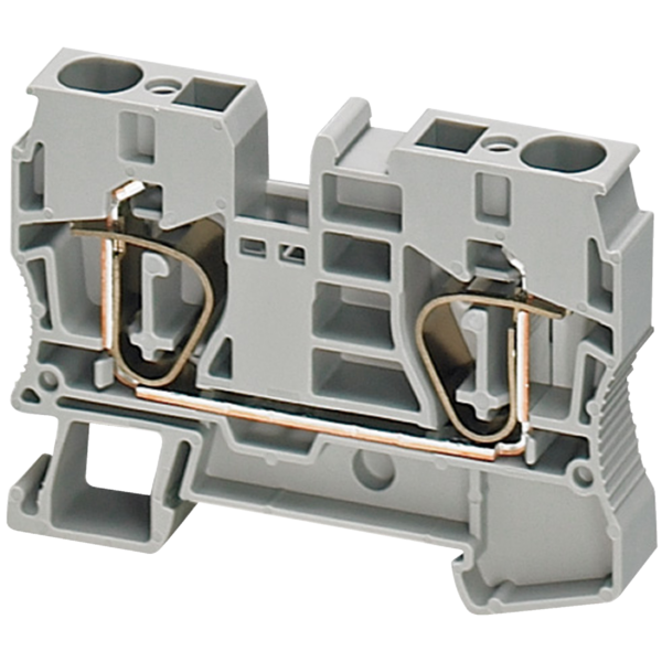 SPRING TERMINAL, FEED THROUGH, 2 POINTS, 10MM², GREY - Schneider Electric - NSYTRR102