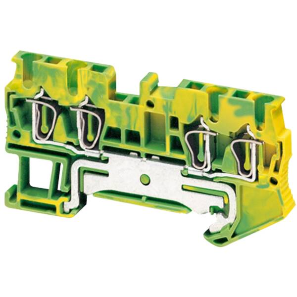 SPRING TERMINAL, PROTECTIVE EARTH, 4 POINTS, 2,5MM², GREEN-YELLOW - Schneider Electric - NSYTRR24PE