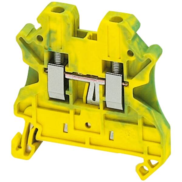 SCREW TERMINAL, PROTECTIVE EARTH, 2 POINTS, 2,5MM², GREEN-YELLOW - Schneider Electric - NSYTRV22PE