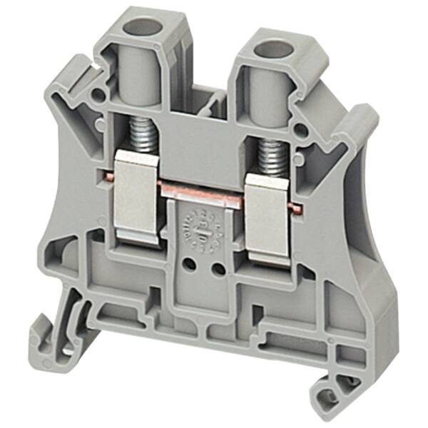 SCREW TERMINAL, FEED THROUGH, 2 POINTS, 6MM² , GREY - Schneider Electric - NSYTRV62